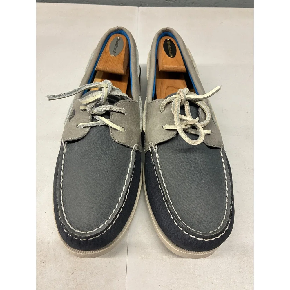Sperry Authentic Original Boat Shoes Mens 10M Gray STS19266 Leather Deck Loafers